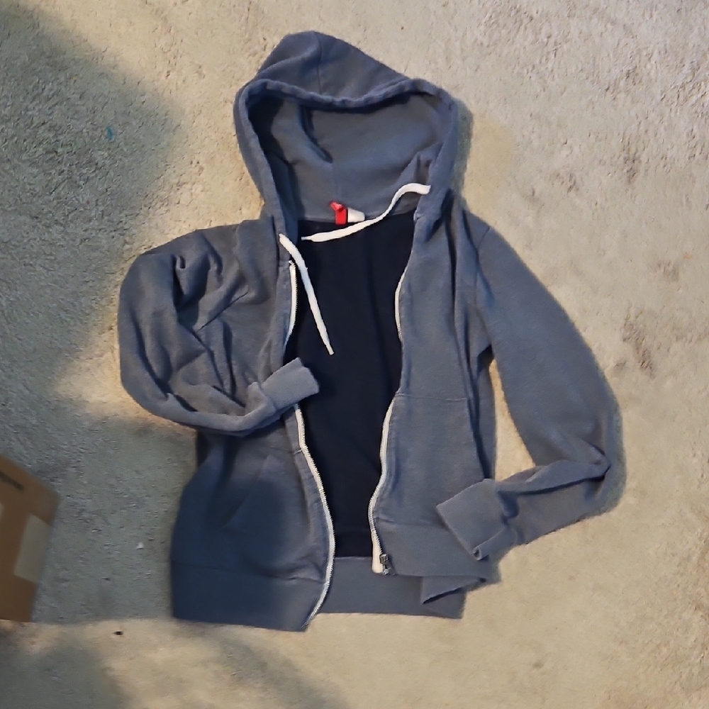 Gray/blue Hoodie Sweater
